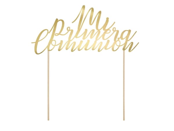 Tårttoppare MI PRIMIERA COMUNION guld