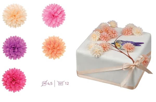 Daisy Pompom våffelmix färg 12 st
