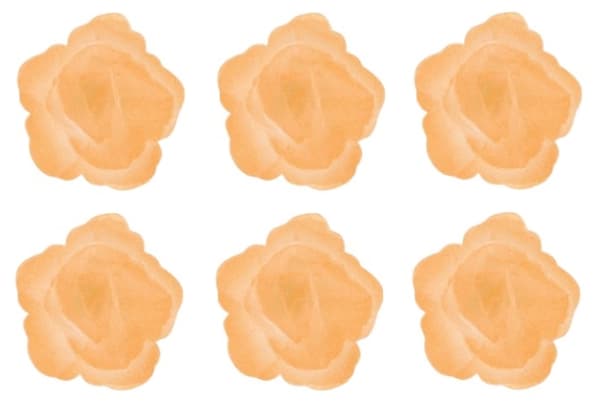 Spiselig vaffelrose til kinesisk kage lille PEARL GOLD 6 stk.