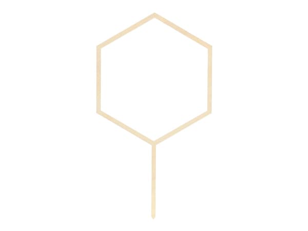 Trätårtdekoration HEXAGON