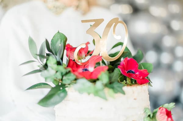 Kagetopper "30" guld