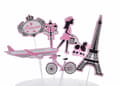 Miniatyrbillede 1 af 3: Kagetopper PARIS KVINDE sæt med 6