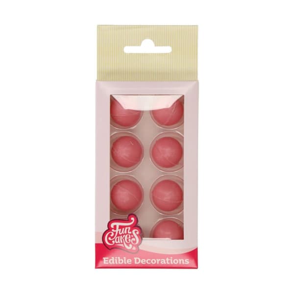 Chokoladekugler til pynt PINK 2 cm/8 stk.