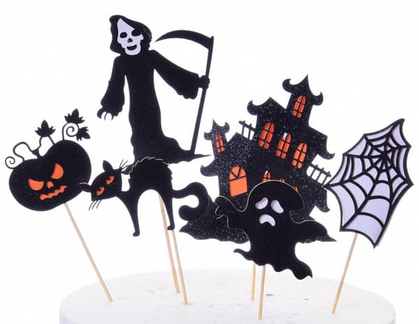 HALLOWEEN-kakunkoristeet 6 kpl setti
