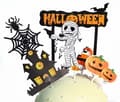 Miniatyrbillede 2 af 3: HALLOWEEN ZOMBIE kagetopper sæt med 5