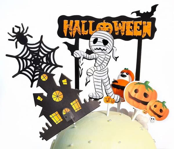 HALLOWEEN ZOMBIE kagetopper sæt med 5