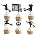 Miniatyrbillede 3 af 3: Kagetopper til dekoration FODBOLD sæt med 6