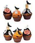 Miniatyrbillede 1 af 2: Halloween vaffeldekorationer sæt med 25