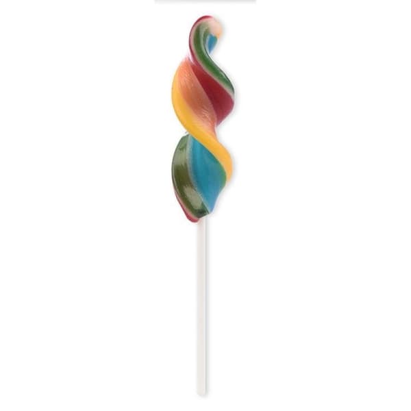 Regnbågssockerklubbor TWIST tårtdekoration 9cm MODECOR