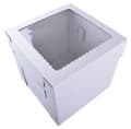 Miniatyrbillede 2 af 3: Kageæske 30x30x15cm HØJ hvid med vindue STRONG 3W