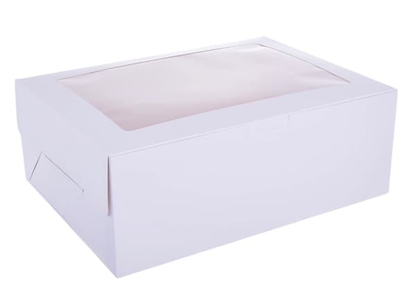Kakkulaatikko 40x30x15cm valkoinen ikkunalla