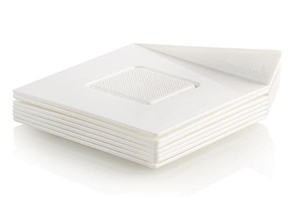 Monoportion Banquette-base 83x83mm/25 stk. hvid