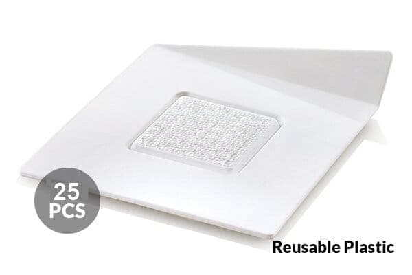 Monoportion Banquette-base 83x83mm/25 stk. hvid