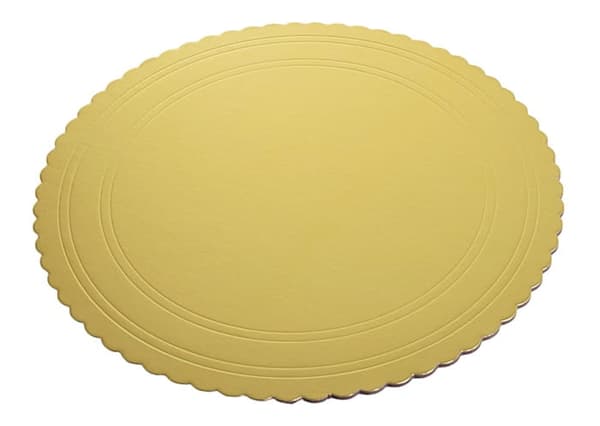 Rund tårtbotten 26 cm MEGA RIGID GOLD korrugerad