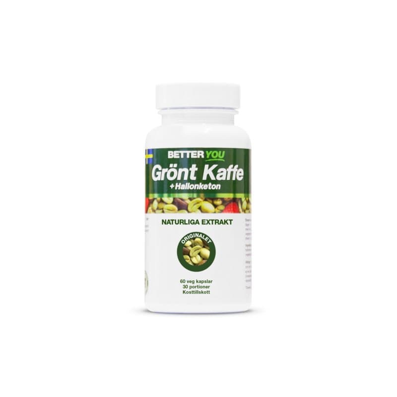 Grönt kaffe & Hallonketon 60k