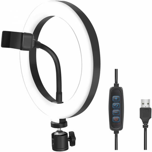 LogiLink Ringlys for smarttelefon Ø20 cm uten stativ