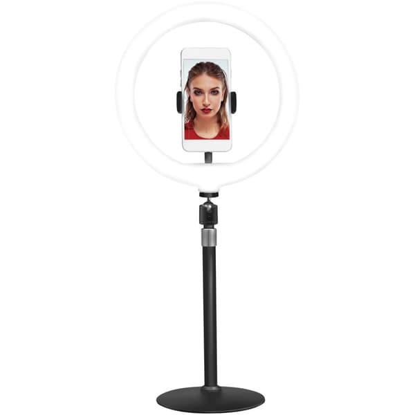 LogiLink Ringlys for smarttelefon Ø25 cm m bordstativ