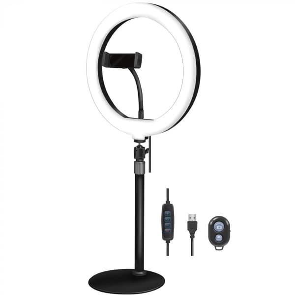 LogiLink Ringlys for smarttelefon Ø25 cm m bordstativ