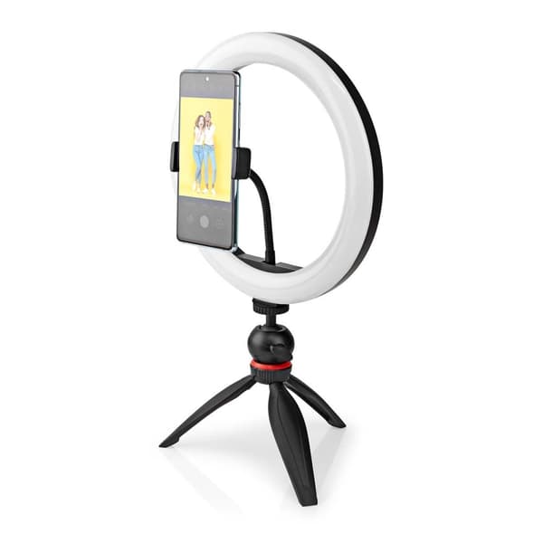 Nedis Ringlys | 10 inch | 120 LED's | 2700 - 6700 K | Stativ | Sort