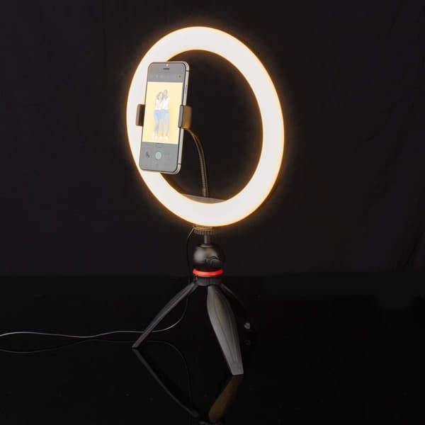 Nedis Ringlys | 10 inch | 120 LED's | 2700 - 6700 K | Stativ | Sort