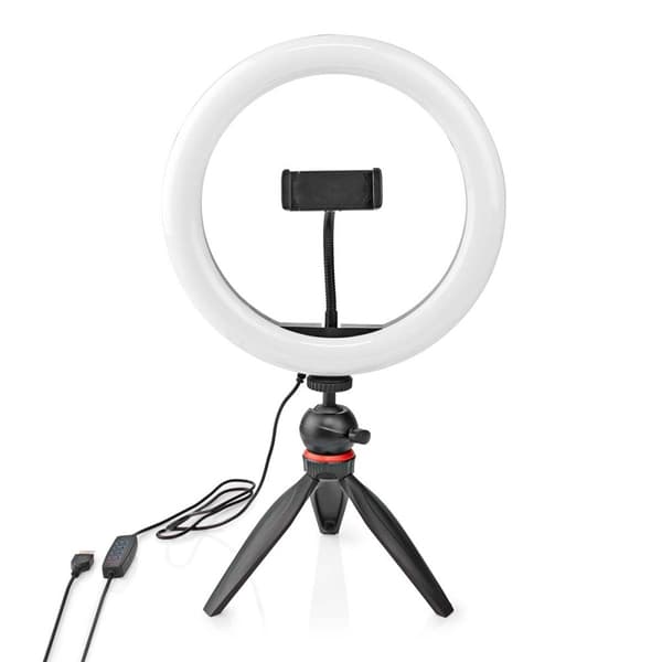 Nedis Ringlys | 10 inch | 120 LED's | 2700 - 6700 K | Stativ | Sort