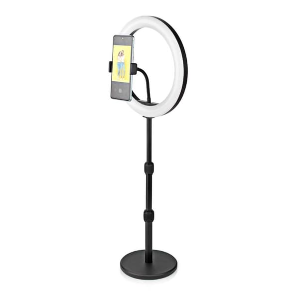 Nedis Ringlys | 10 inch | 120 LED's | 2700 - 6700 K | Skrivebord | Sort