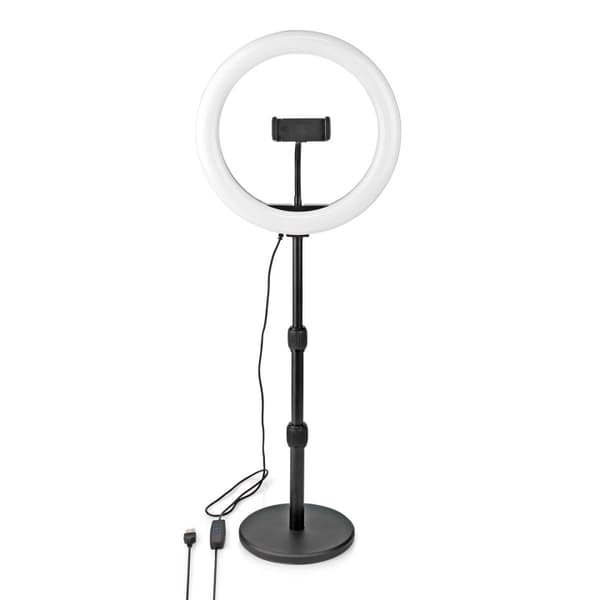 Nedis Rengasvalo | 10 inch | 120 LED's | 2700 - 6700 K | Työpöytä | Musta