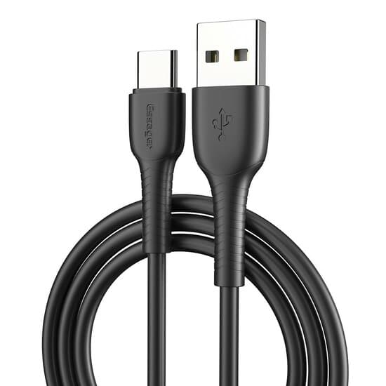 Kort USB-A till USB-C laddningskabel-svart