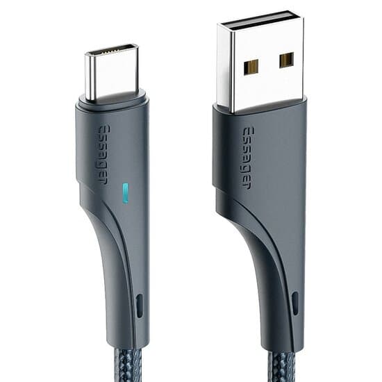 Lyhyt USB-A-USB-C-latauskaapeli - Svart