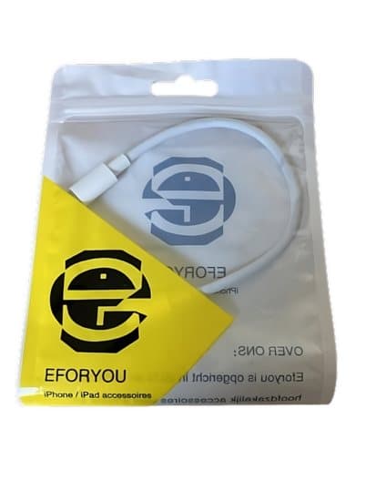 USB-C til USB-C kabel til iPhone 15, iPad Pro, iPad Air osv. - 50 cm - Hvid