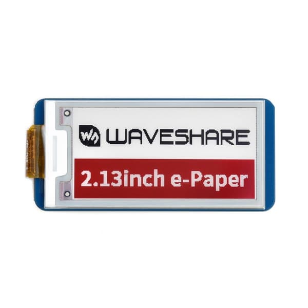2,13"" E-Paper E-Ink Display til Raspberry Pi Pico 212×104 Rød/Sort/Hvid SPI