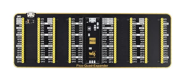 Quad-udvidelse - Quad-portudvidelse til Raspberry Pi Pico