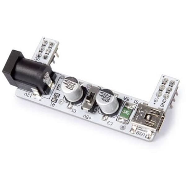 Utvecklingskort - Whadda - WPM424 - Strömförsörjning 3.3V/5V - Mini-USB strömadapter - Ny