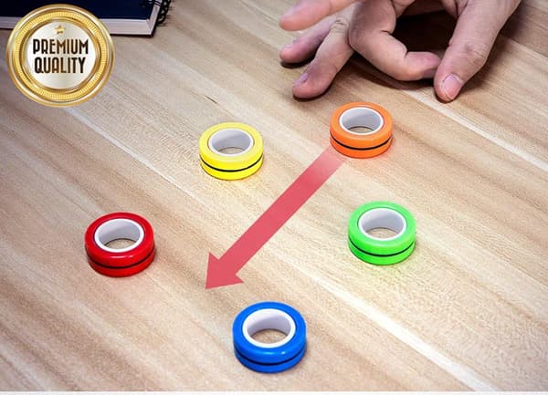 3-Pak - Magnetiske Ringer / Fidget Toys - Magnetkuler