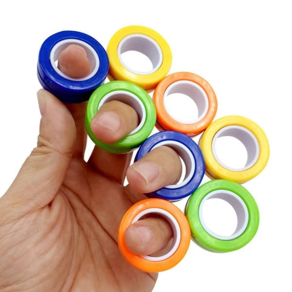 3-Pak - Magnetiske Ringer / Fidget Toys - Magnetkuler