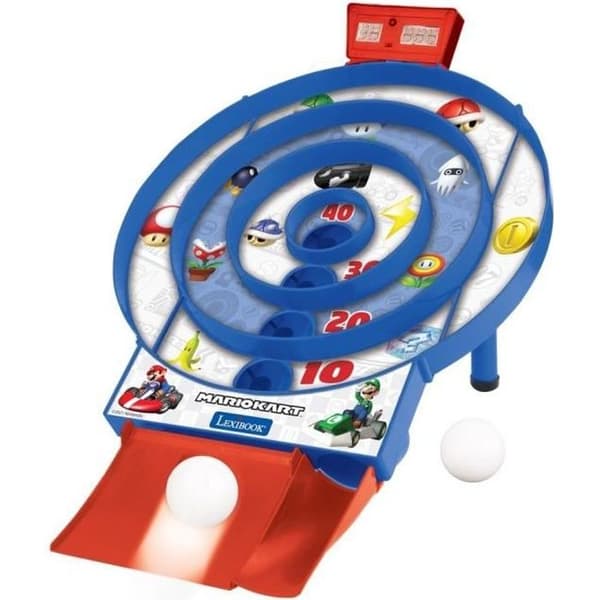 Target Shoot Mario Kart - Elektroniskt skicklighetsspel med LCD-skärm och 2 bollar