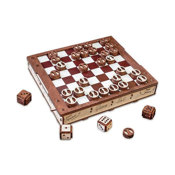 Byggspel - EWA ECO-WOOD-ART - Speluppsättning - 3D mekaniskt pussel - Blandat - Naturligt trä - Inomhus