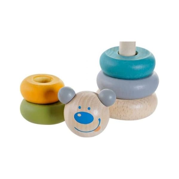 Stapelpyramider - Montessori - Set med 2 - Trä - 14x5,5x5,5 cm - 3 år och uppåt
