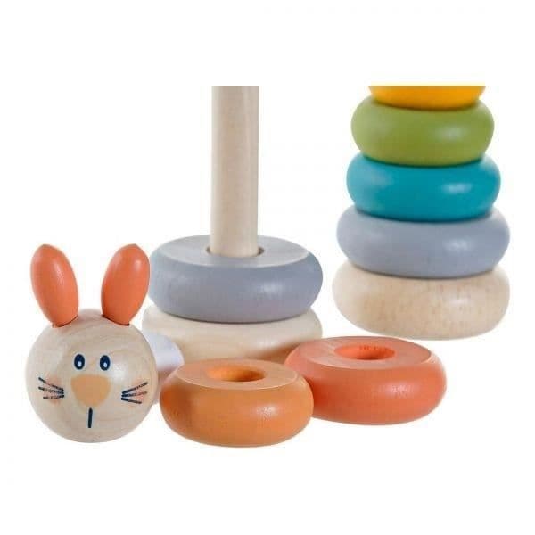 Stapelpyramider - Montessori - Set med 2 - Trä - 14x5,5x5,5 cm - 3 år och uppåt