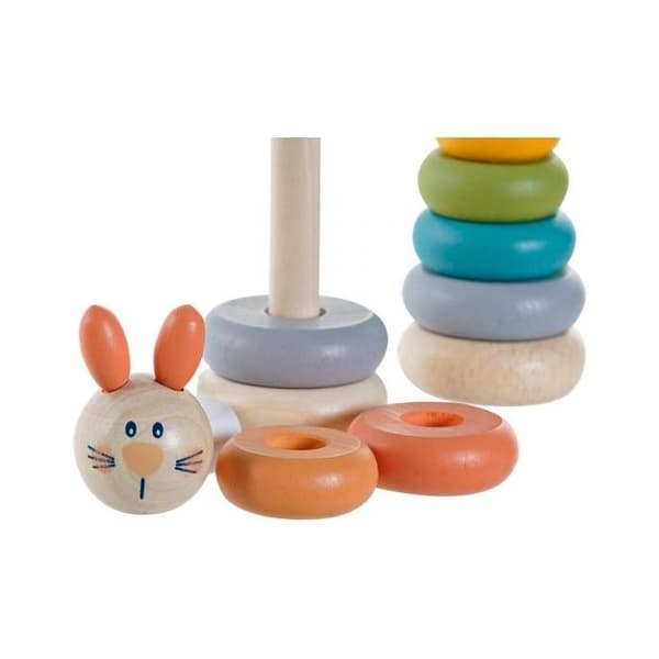 Stapelpyramider - Montessori - Set med 2 - Trä - 14x5,5x5,5 cm - 3 år och uppåt