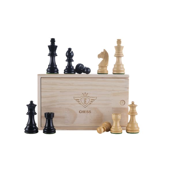 Longfield Chess Set  Black Maple 40 mm