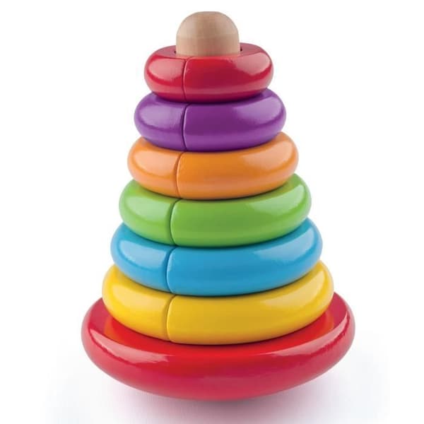 Stapelbara magnetiska pyramidringar Montessori - PAM - Pedagogisk leksak - Blandat - 18 månader