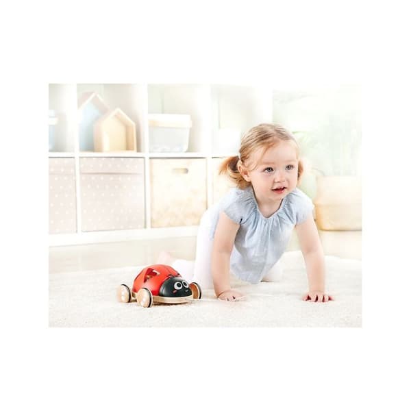 Nyckelpiga att dra formsorterare - Hape - SHAPE SORTER LADYBUG - Formlåda - Draleksak