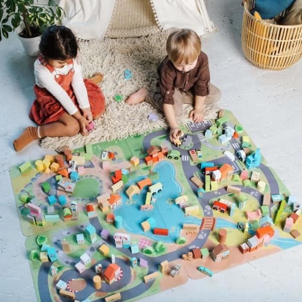 Träblockspel - TREFL - Trefl O!Blocks Knight's Castle - Flerfärgad - Blandat - 24 månader - 2 år