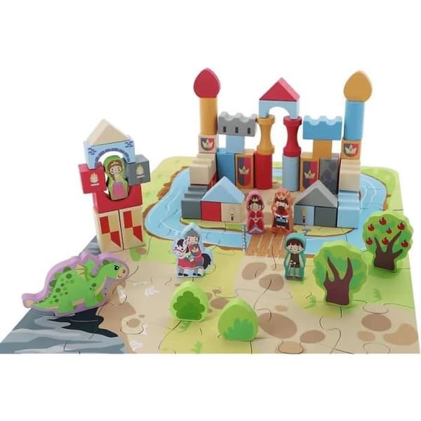 Träblockspel - TREFL - Trefl O!Blocks Knight's Castle - Flerfärgad - Blandat - 24 månader - 2 år