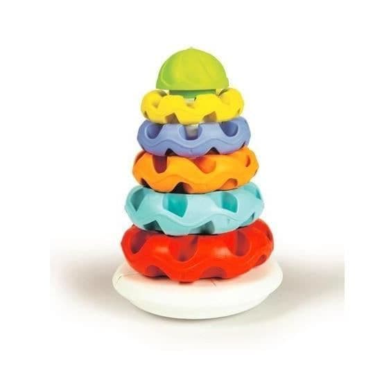 Leksak - CLEMENTONI - Färgglad tornpyramid Montessoricirklar Babypussel - 100% återvunnet - Från 6 månader
