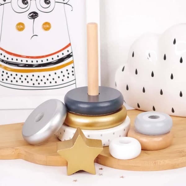 JaBaDaBaDo - Silver pyramidspel i trä - ELEMENTS FOR KIDS