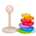 Miniatyrbild 4 av 4: Bigjigs Toys My First Wooden Rainbow Stacker - Staplingsringar