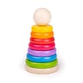 Miniatyrbild 1 av 4: Bigjigs Toys My First Wooden Rainbow Stacker - Staplingsringar