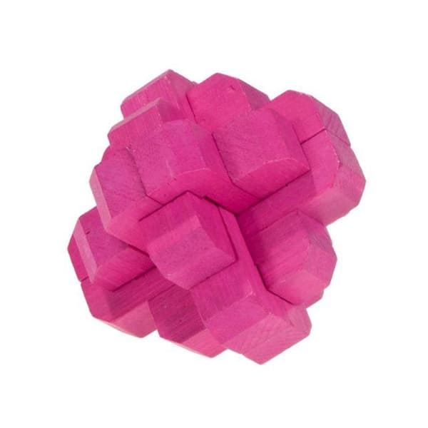 17187 3D-pussel rund rosett Röd-rosa 14860